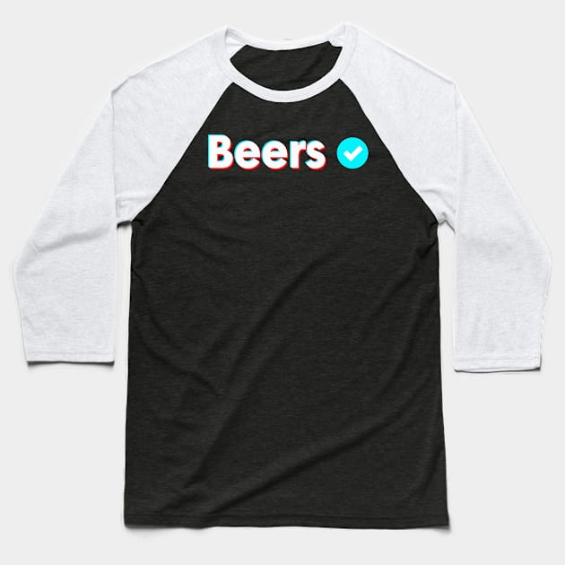 Beers Name Beers Verified Name Blue Check Baseball T-Shirt by Aprilgirls